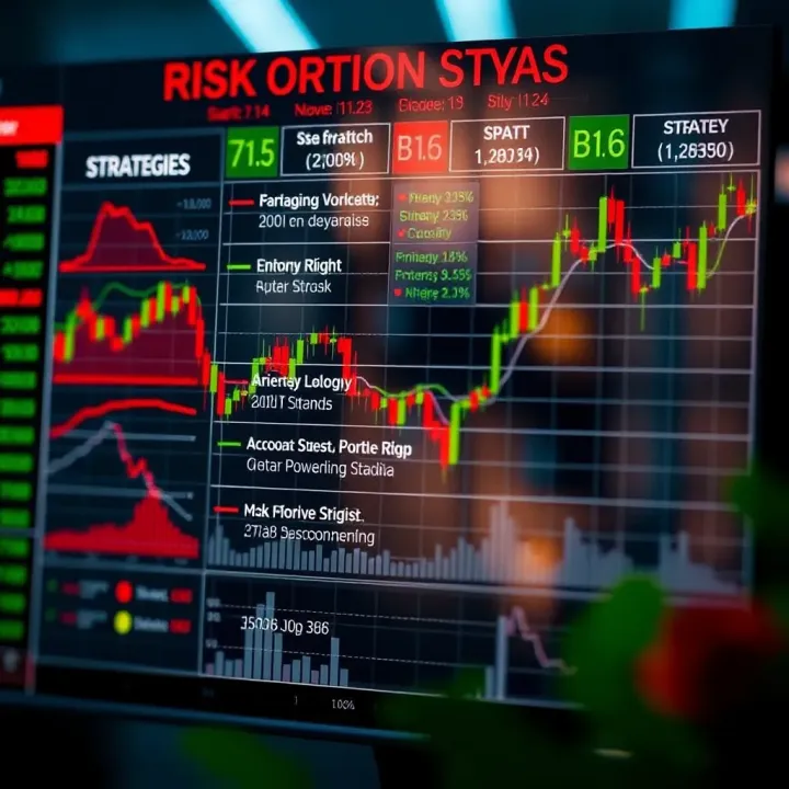 Chart showing various strategies and risk management techniques in binary options investment