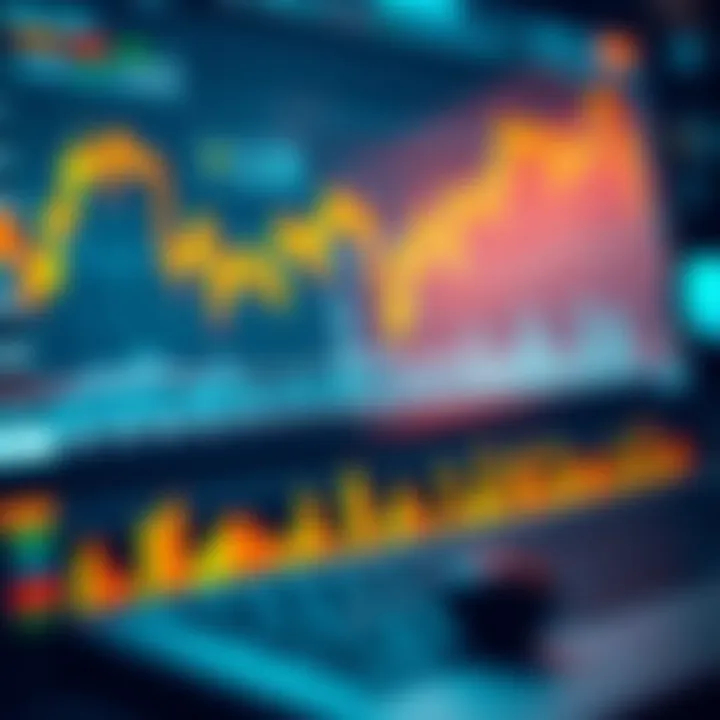 Graph showing binary options trading trends and data analysis