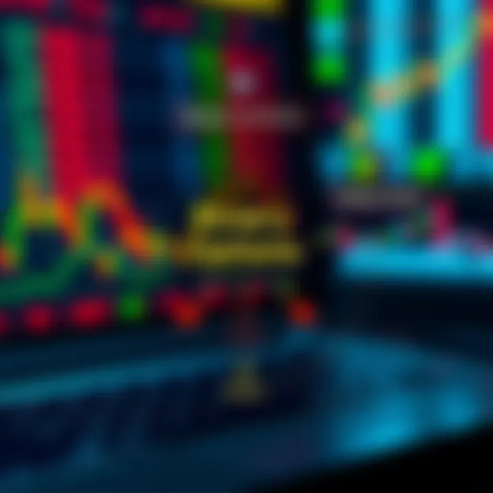 Diagram illustrating the concept of binary options trading with financial charts and decision points