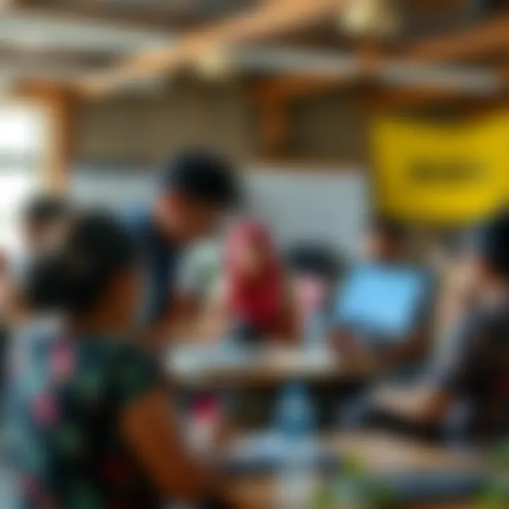 Community members collaborating with emergency responders in a disaster resilience workshop