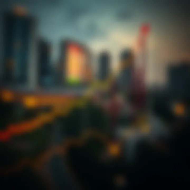 Graph showing upward financial trends representing growth in copy trading investments in Colombia