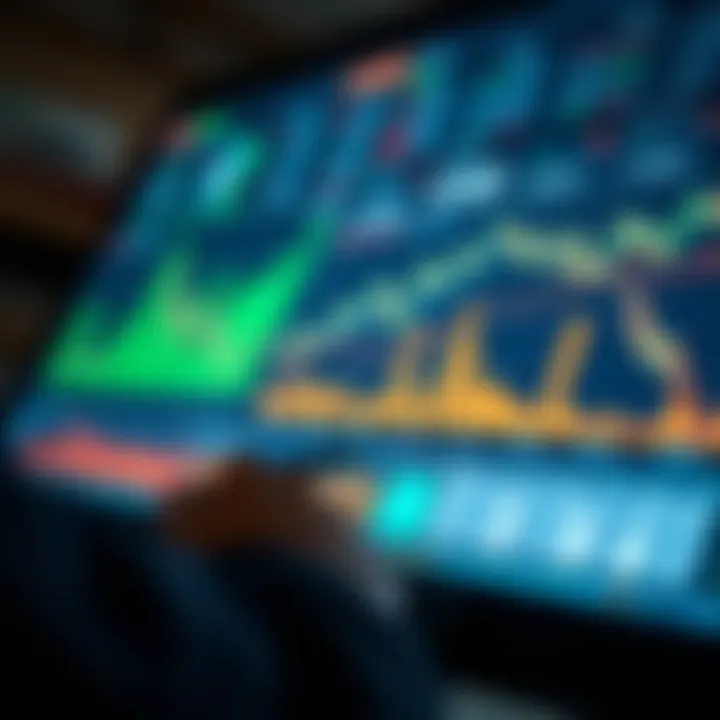 Graphical representation of risk analysis with charts and digital tools in decision-making