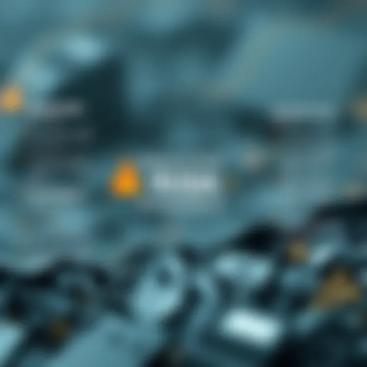 Illustration of disaster risk management showing interconnected elements like hazard identification, vulnerability assessment, and mitigation strategies