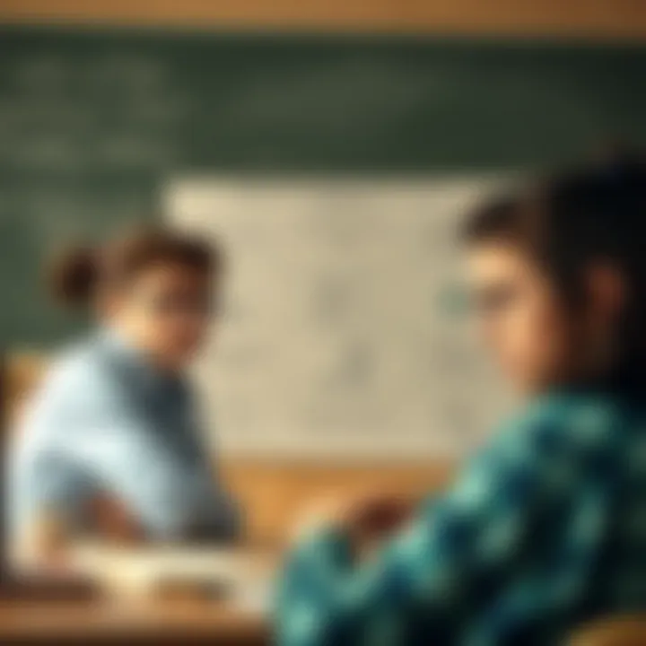 Creative drawing showing communication of safety rules among students and staff