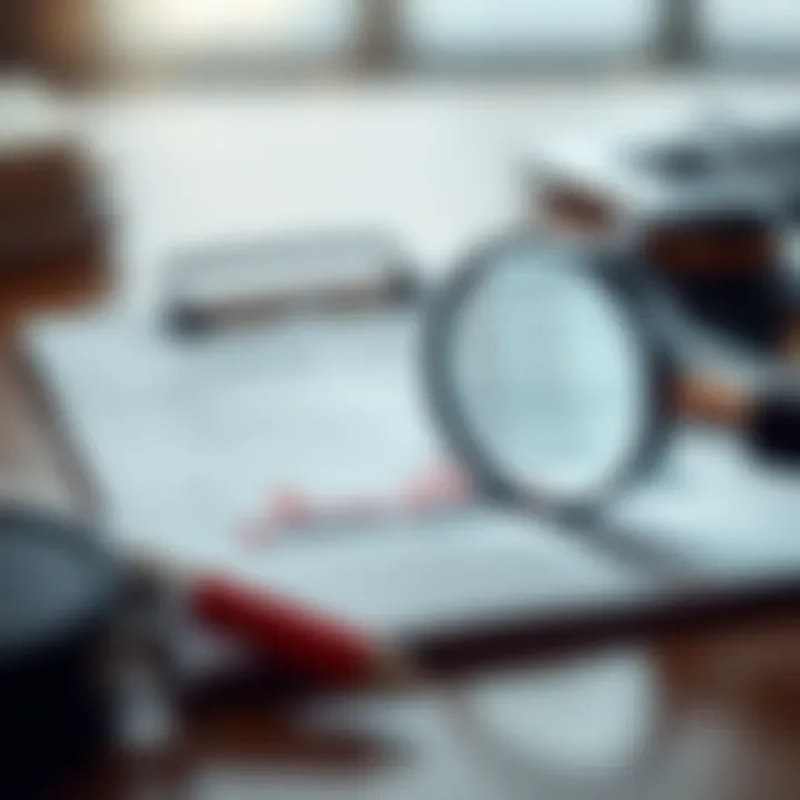 Checklist and magnifying glass highlighting evaluation of course content quality