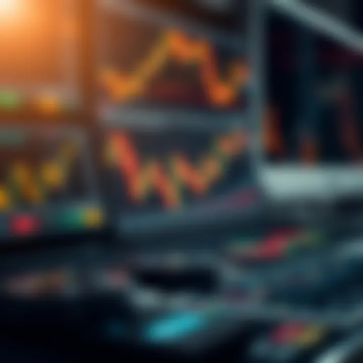 Conceptual illustration of technical and fundamental analysis tools for forex investment strategies