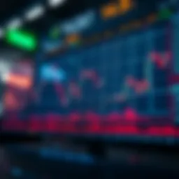 Graph depicting short to mid-term market price fluctuations with highlighted entry and exit points