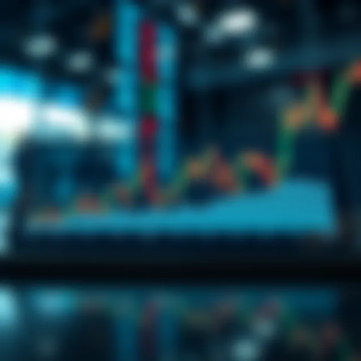 Graph illustrating comparison between technical and fundamental analysis approaches