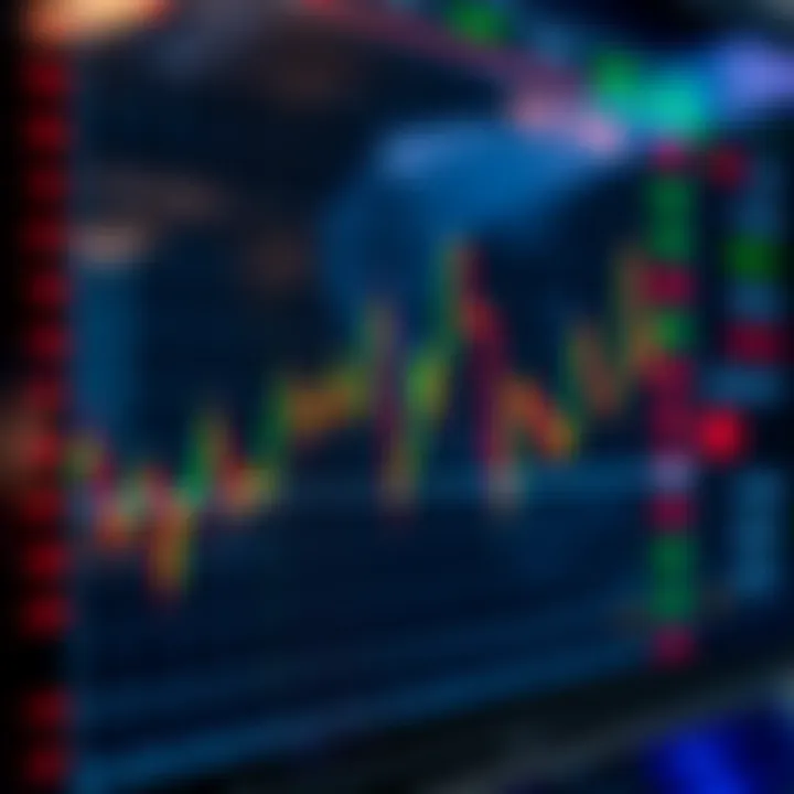 Currency Exchange Rates Fluctuations in Forex Trading Graph showing currency exchange rates fluctuating over time on a digital trading platform