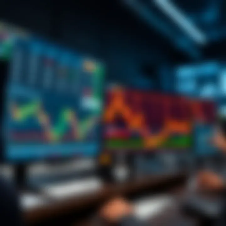 Illustration of virtual practice trading environment for binary options with risk-free learning tools