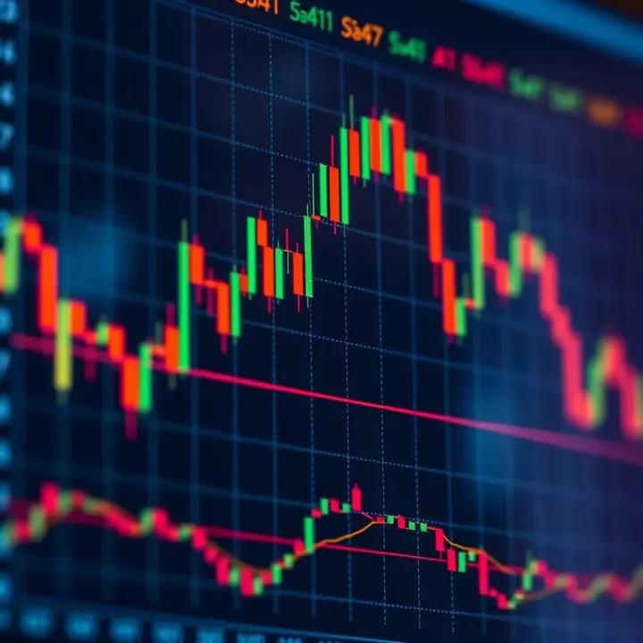 Chart showing different candlestick patterns used in synthetic index trading for market analysis