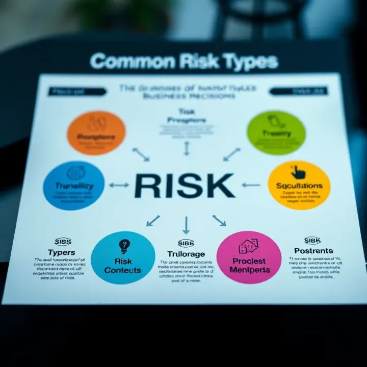 Diagram showing common types of risks and their impacts on business decisions
