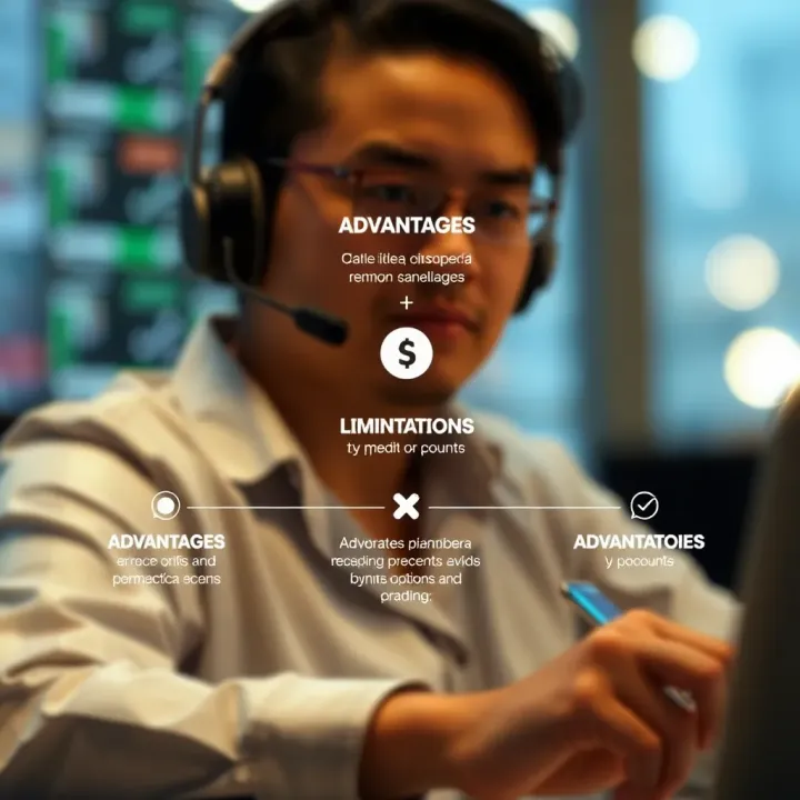 Illustration showing advantages and common pitfalls of practicing with binary options demo accounts