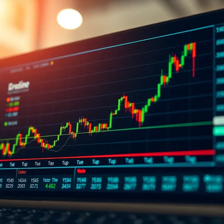Graph showing the trend of asset prices in binary options trading