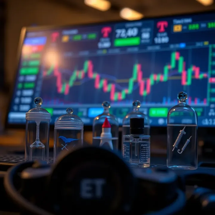Icons representing different asset types and tools available for trading