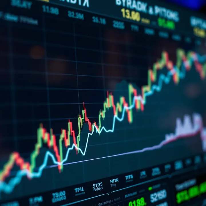 Graph showing the rise and fall of binary options trading trends