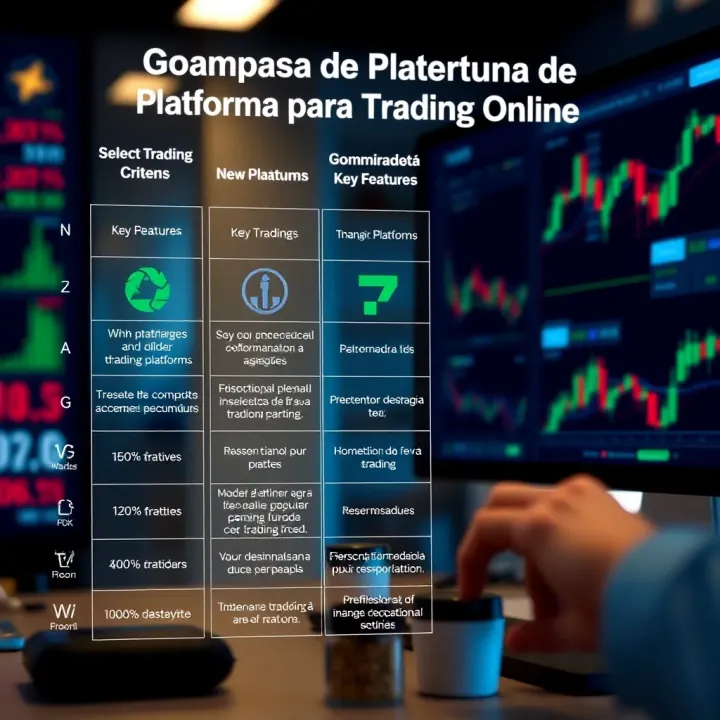 Graphical comparison of key features and criteria for selecting trading platforms