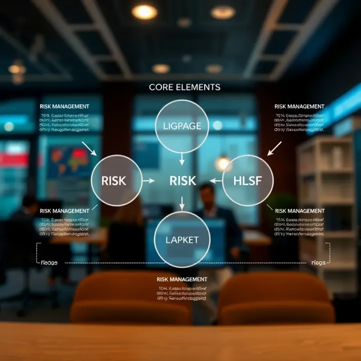 Diagram illustrating the key components and flow of risk management consultation within an organization