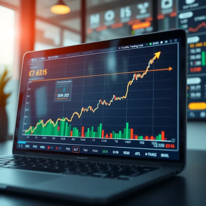 Graph showing an investor's portfolio growth by copying expert traders' strategies