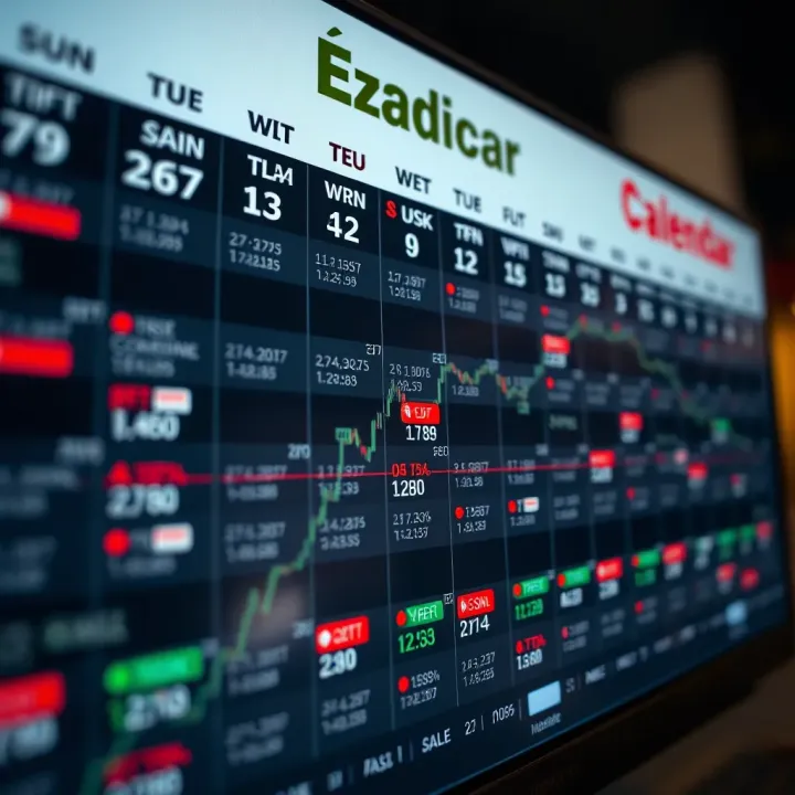 Calendar displaying upcoming economic events relevant to forex trading