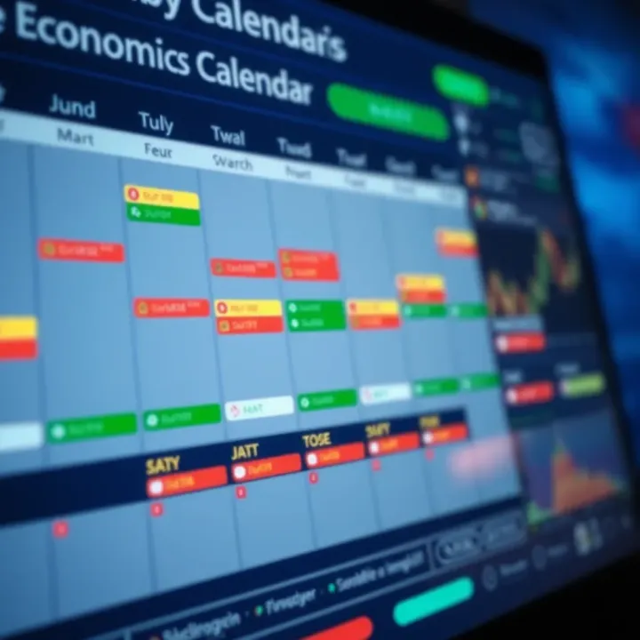 Overview of a financial calendar displaying upcoming economic events relevant to investors