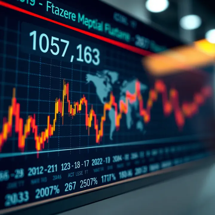 Graph showing currency exchange rates fluctuations over time in the forex market