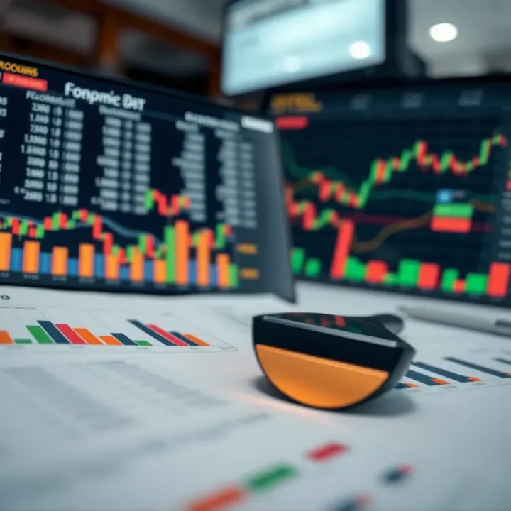 Fundamental Analysis Using Economic and Financial Data Charts displaying company financial statements and economic data for fundamental investment evaluation