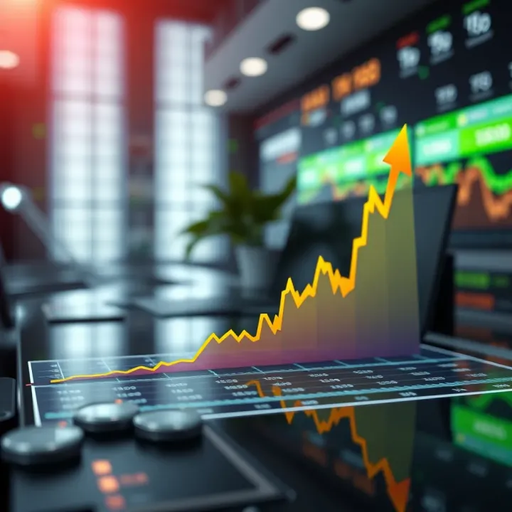 Graph showing growth of forex trading funded by external companies