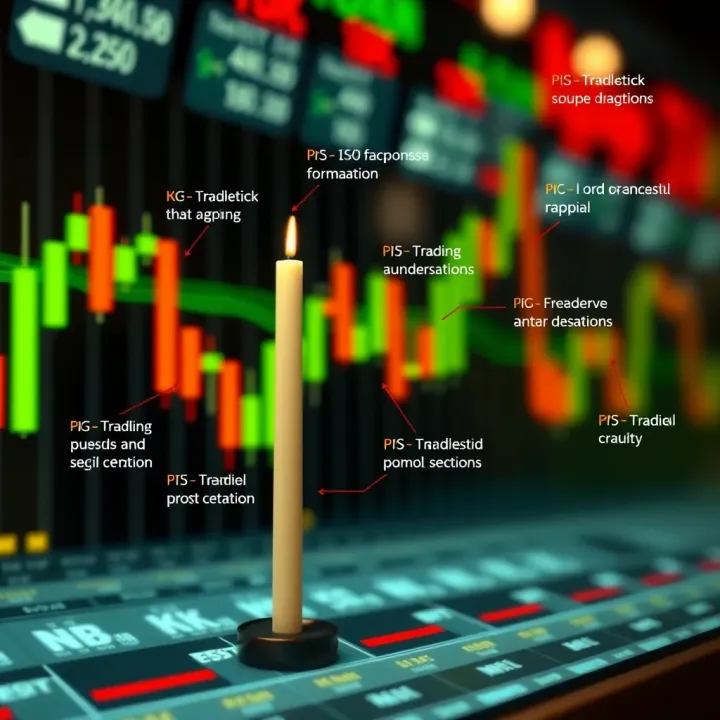 Common candlestick formations used in technical trading with annotations explaining their significance