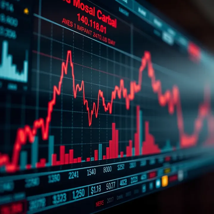 Graph illustrating market reactions to economic data releases