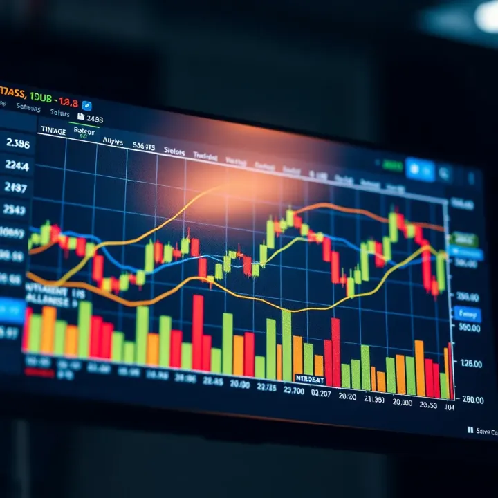 Market Trends Analysis Impacted by Economic News and Data Releases Graph showing market trends influenced by economic news and data releases in a trading environment