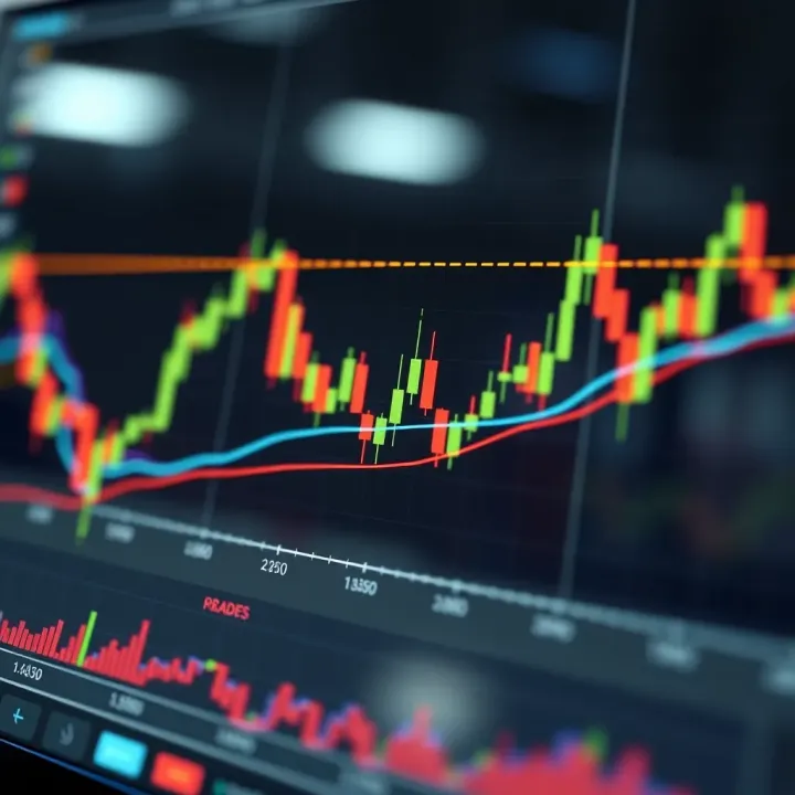 Graph illustrating common price patterns used in market prediction including support and resistance levels