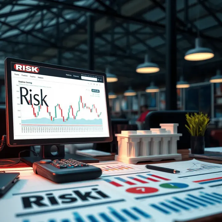Risk Assessment and Mitigation in Business Business setting with charts and data representing risk assessment and mitigation strategies