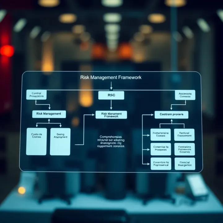Flowchart illustrating the risk management process including identification, evaluation, and control measures