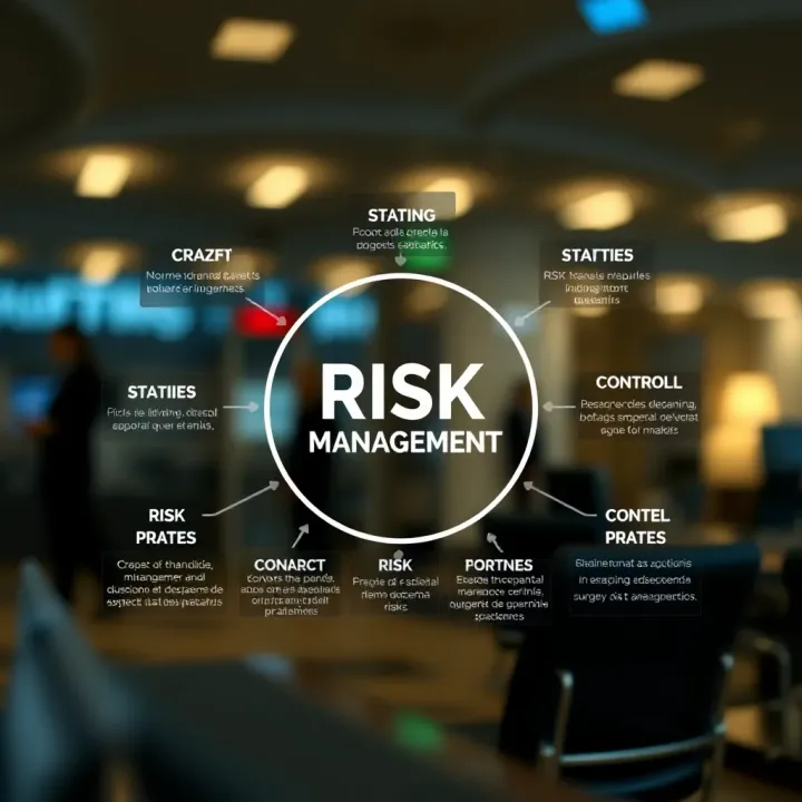 Diagram illustrating the key stages of risk management from identification to control