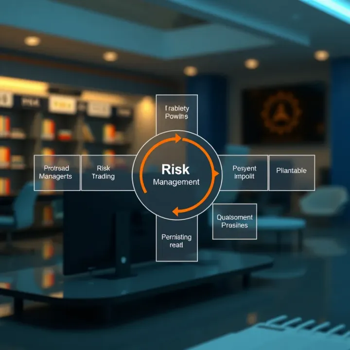 Diagram illustrating the components of a risk management system for organizations