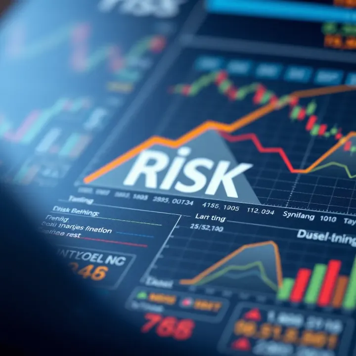 Visual diagram illustrating risk identification through graphical elements and symbols
