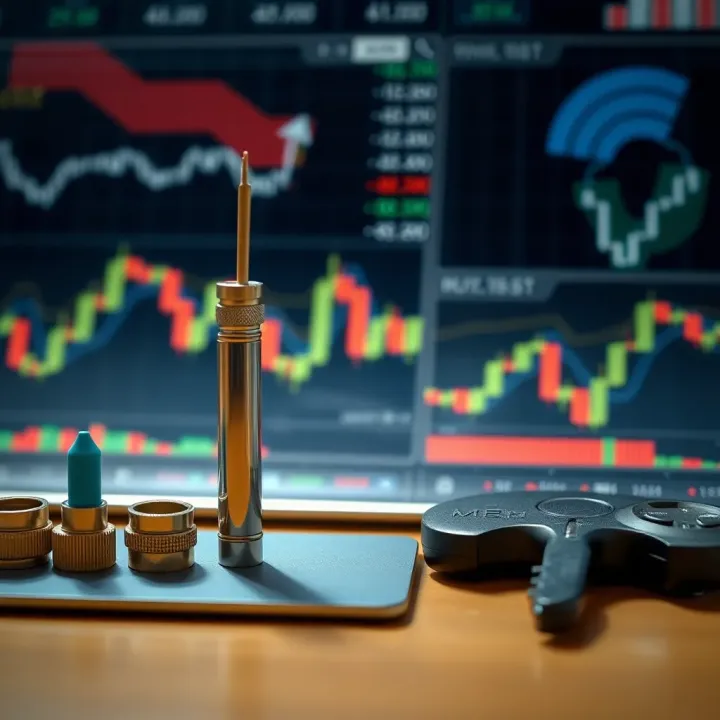 Key Technical Analysis Tools with Candlestick Patterns and Moving Averages Set of technical analysis tools including candlestick patterns and moving averages