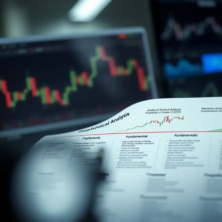 Diagram comparing technical analysis with fundamental analysis highlighting key differences and applications in financial markets