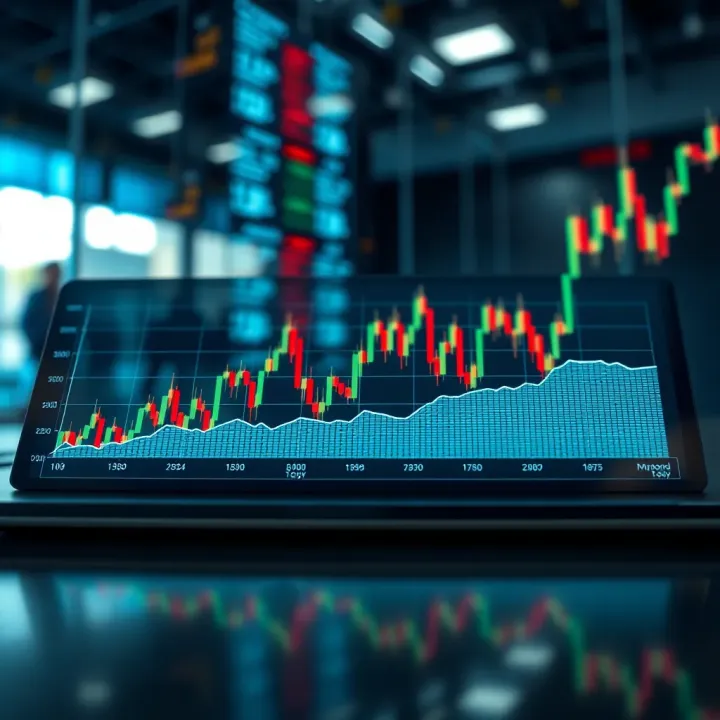 Graph illustrating comparison between technical and fundamental analysis approaches